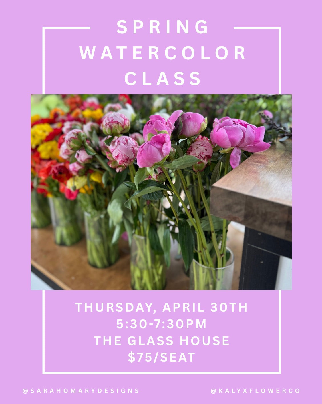 Spring Watercolor in the Gardens - Mother's Day Special